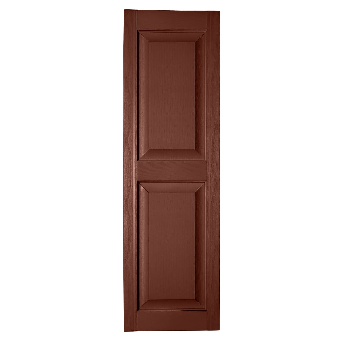 RELIABILT 14.5-in W x 82-in H Brick Red Raised panel Polypropylene Exterior Shutters ( 2 -Pack )