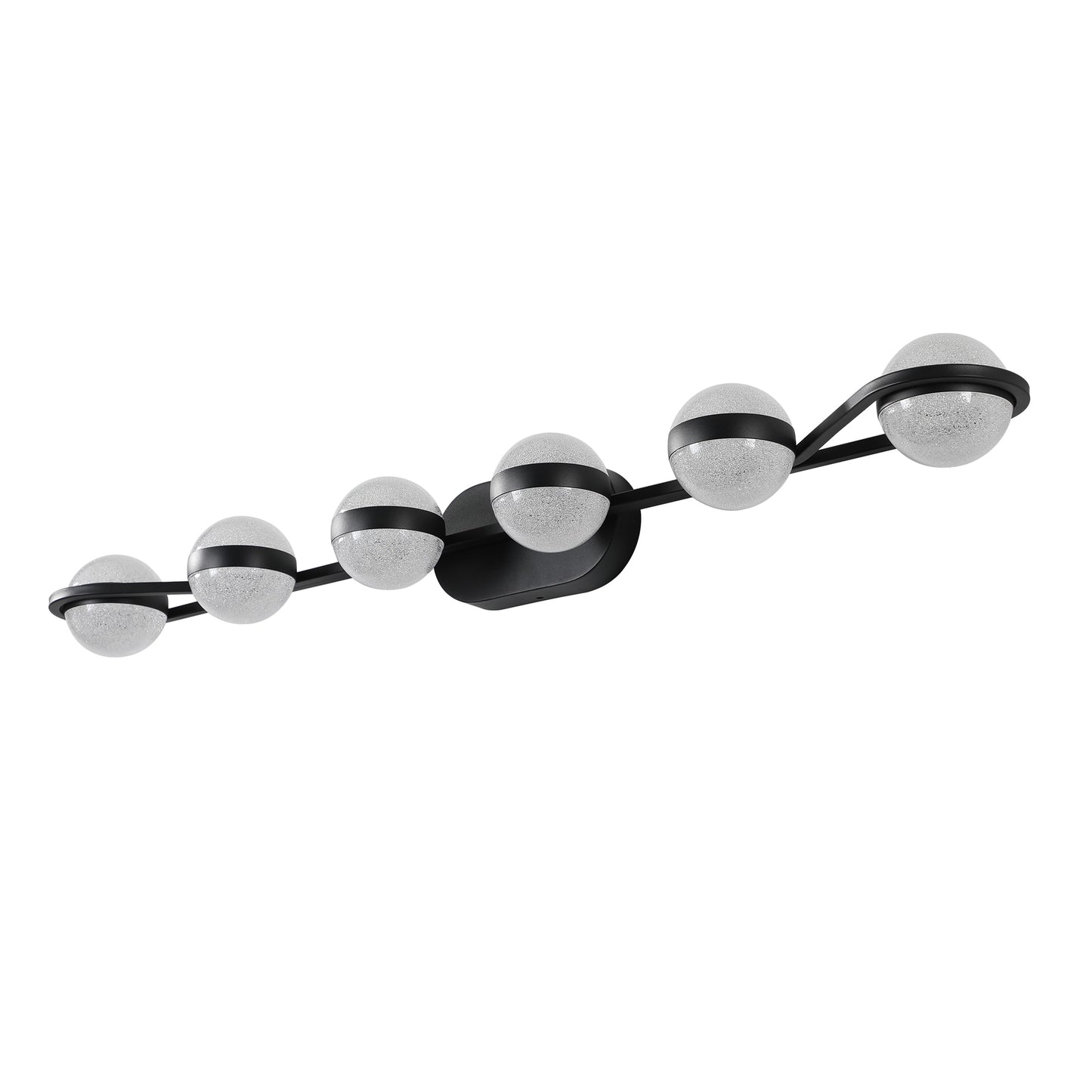Iseryn 6.7-in 6 Light Black Integrated LED Modern/contemporary Bathroom Vanity light