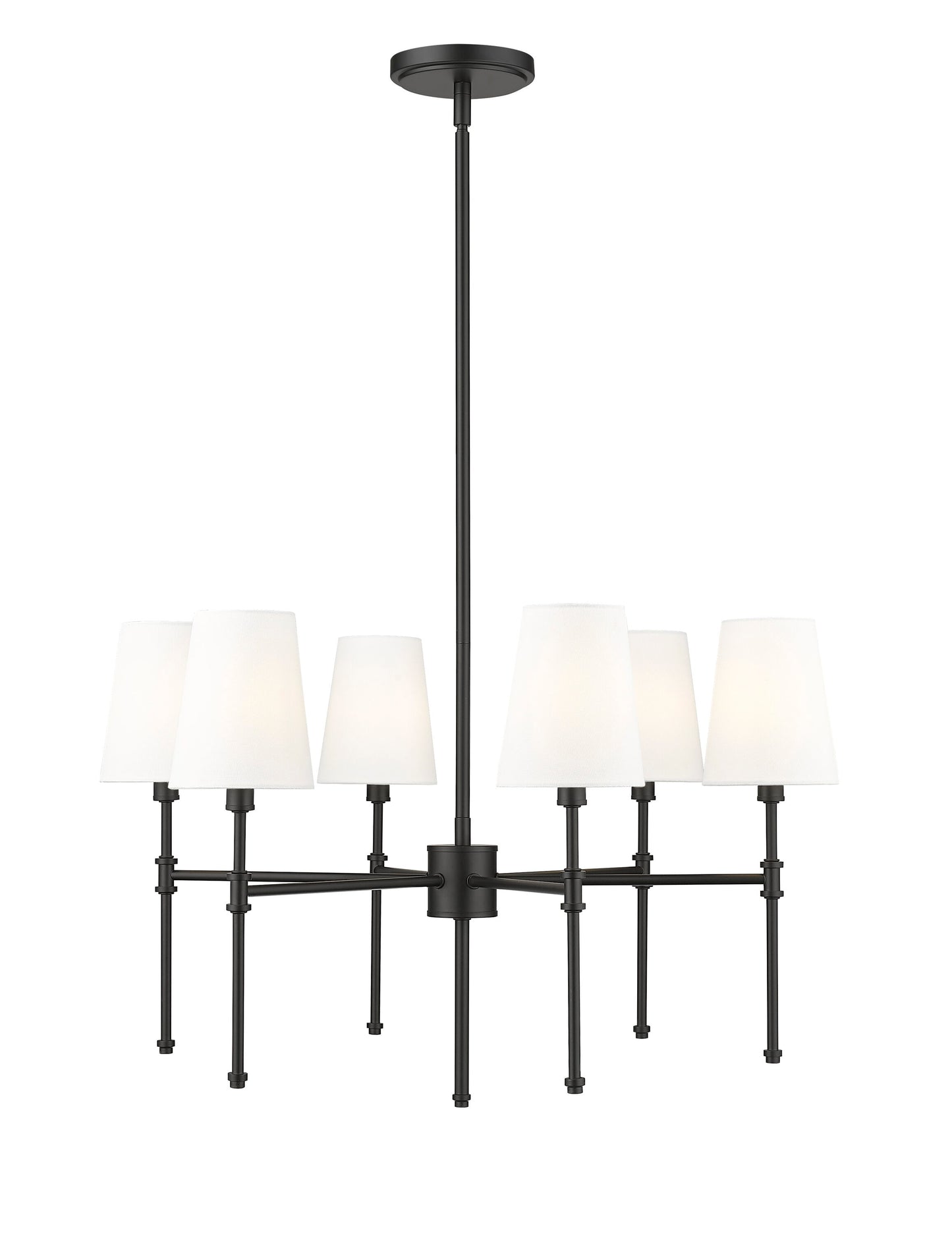 Millennium Lighting Adorra 6 -Light Matte Black Traditional For Use in Bedrooms, Dining Rooms, Foyers, Kitchens, Living Rooms Chandelier