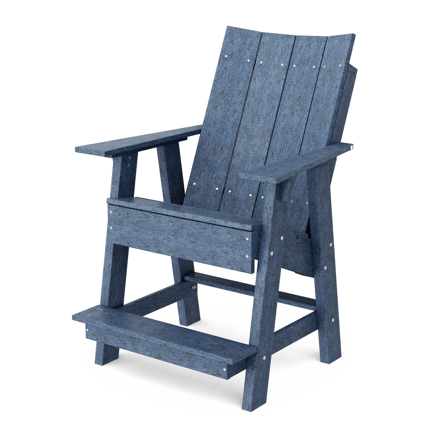 Wildridge Contemporary Patriot Blue HDPE Frame Stationary Adirondack Chair with Solid Seat