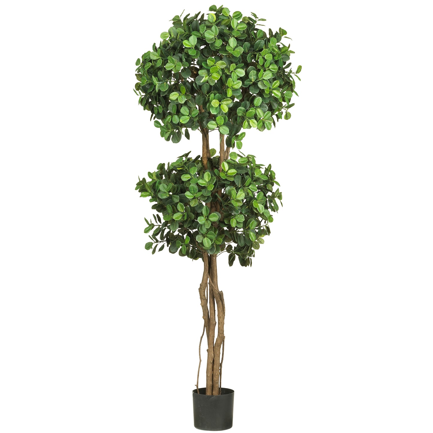 Nearly Natural 5.5-ft Eucalyptus Double Ball Topiary Artificial Tree