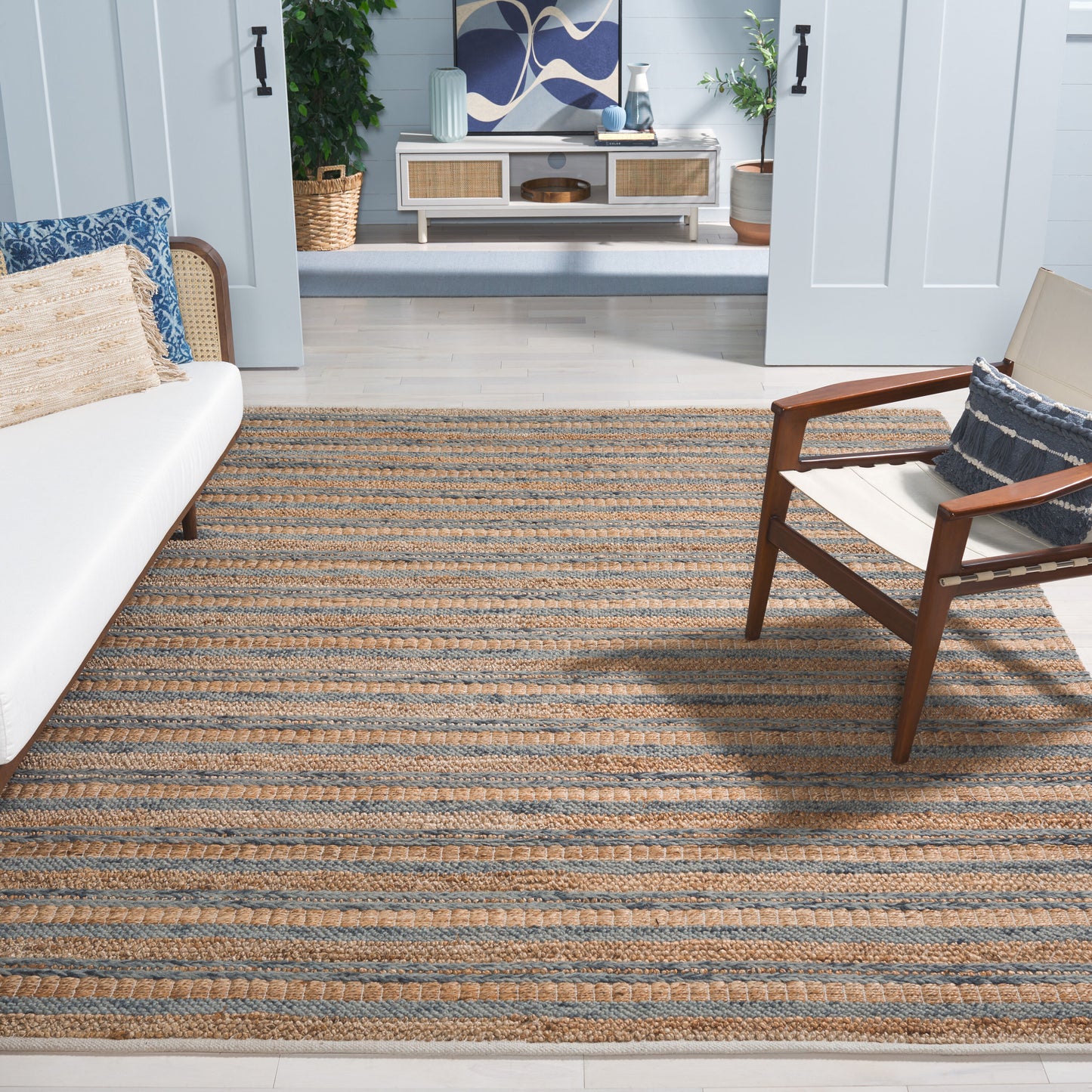 Safavieh Natura 501 Natural/Gray Bohemian 8ft x 10ft Large Rectangle Rug