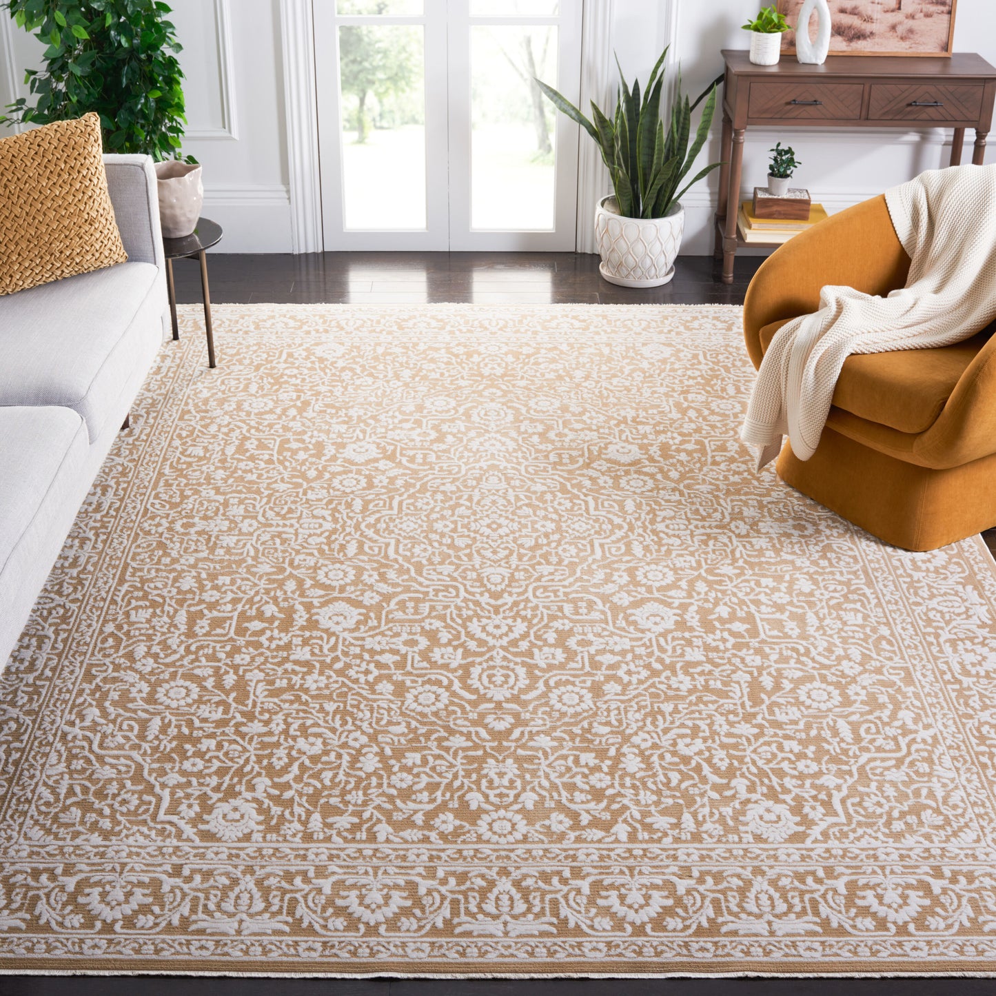 Safavieh Sabrina 847D Gold Ivory 8 x 10 Rectangular Area rug