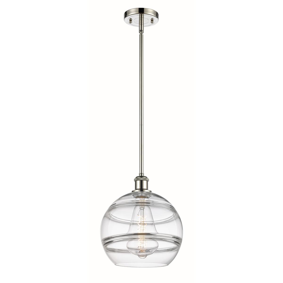 Innovations Lighting 516-1S-PN-G556-10CL Ballston Rochester Mini Pendant Polished Nickel