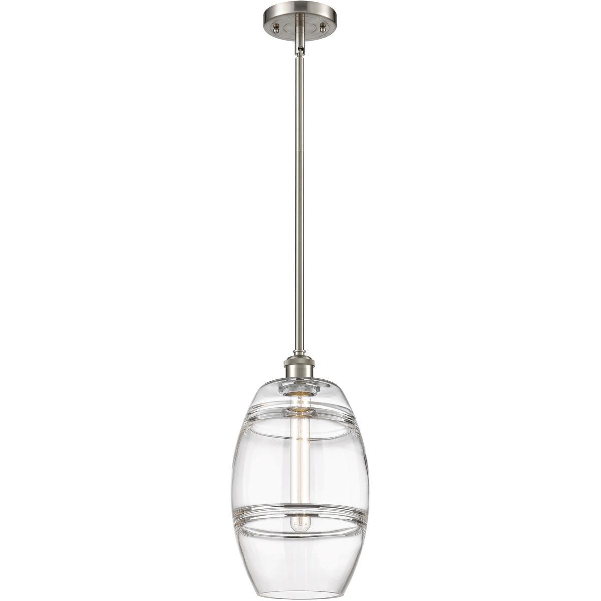 Innovations Lighting 516-1S-SN-G557-8CL Ballston Vaz Mini Pendant Brushed Satin Nickel