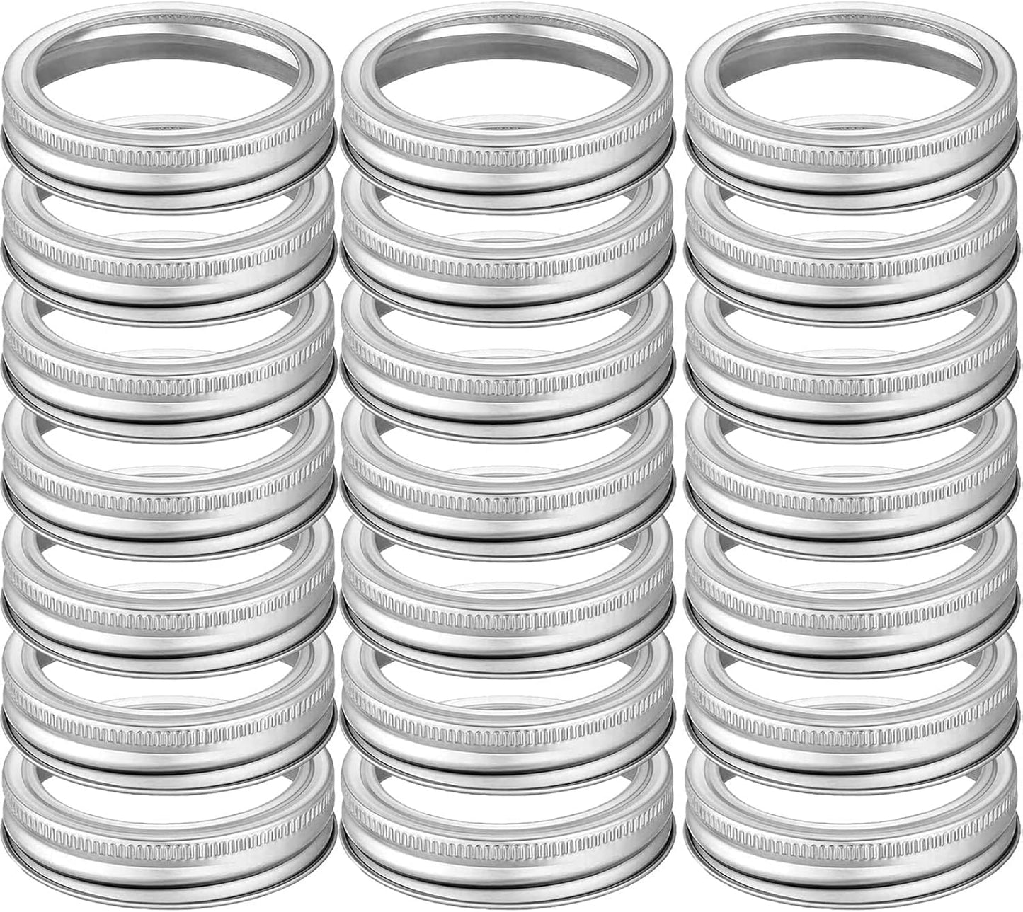 84Pcs Regular Mouth Mason Jar Canning Rings, Durable & Rustproof Tinplate Metal Bands for Mason Jar (Silver\/70 MM) (Silver, 84 PCS Regular Mouth Rings)