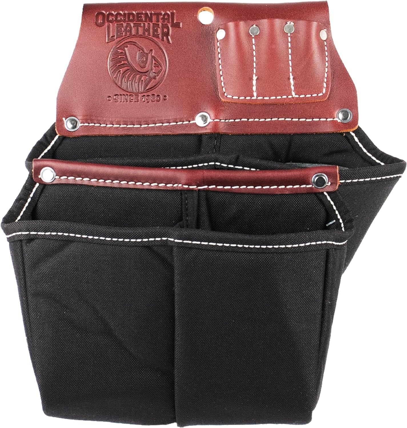 Occidental Leather Impact/Screw Gun and Drill Bag - 9 Pockets & Tool Holders - Made in USA