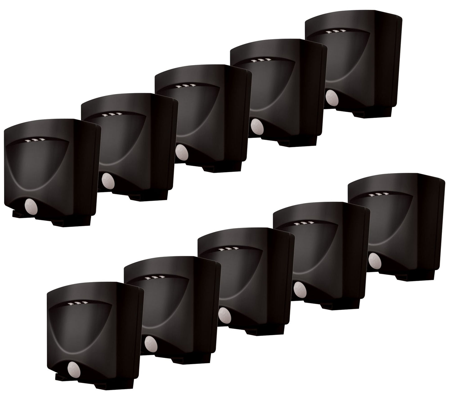 MAXSA 10-pack: Battery-Powered Motion-ActivatedOutdoor Night