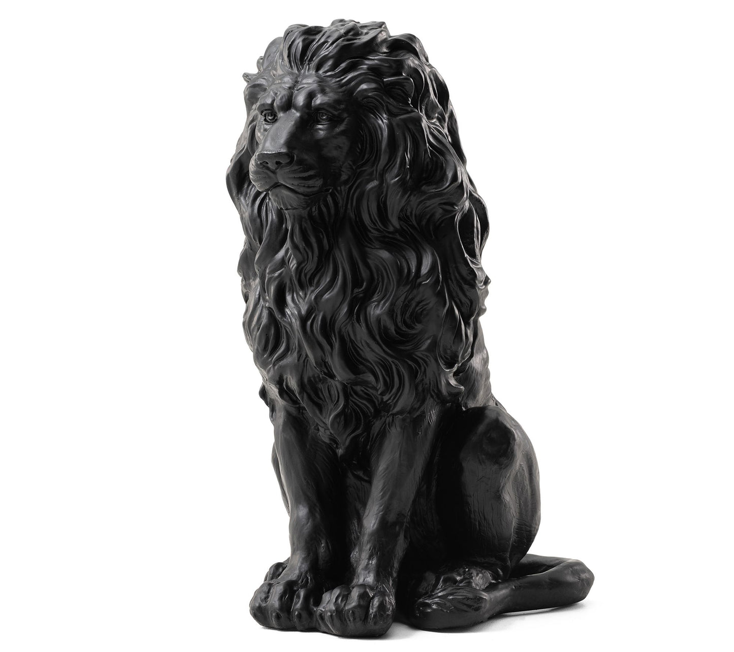 Glitzhome 20.75" MGO Sitting Lion Garden Statue - Large