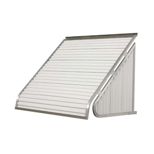 NuImage Awnings 3500 36-in Wide x 24-in Projection x 28-in Height Metal White Solid Fixed Window Awning