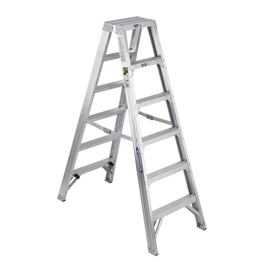 Werner T400 6-ft Aluminum Type 1AA-375-lb Load Capacity Twin Step Ladder T406