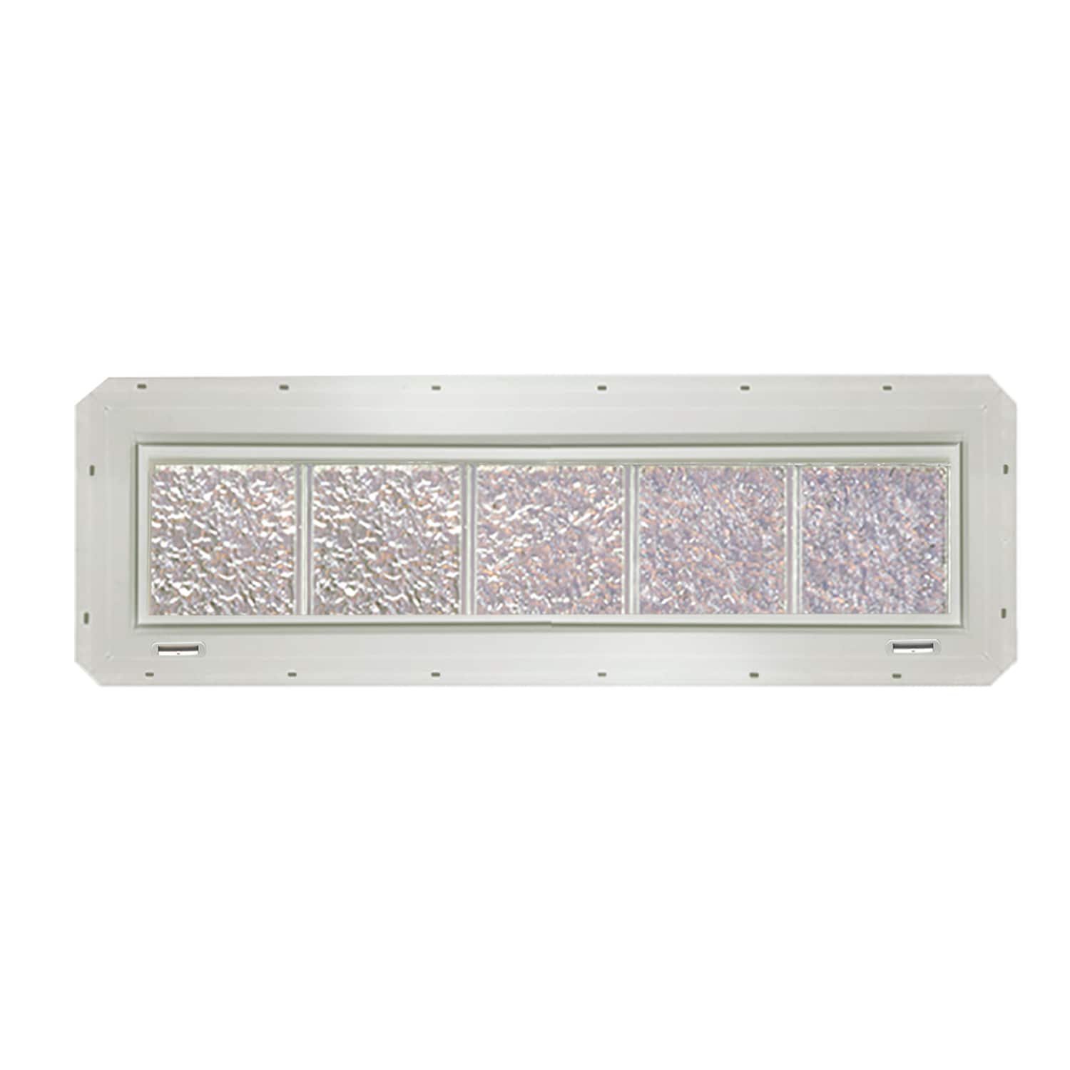 CrystaLok Ice Glass Vinyl New construction Glass Block Window