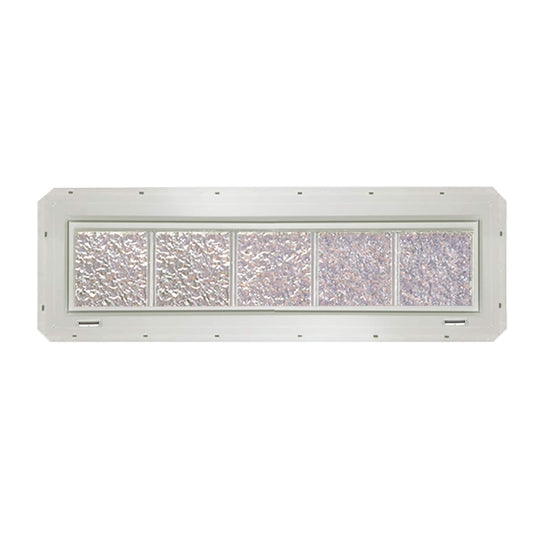 CrystaLok Ice Glass Vinyl New construction Glass Block Window