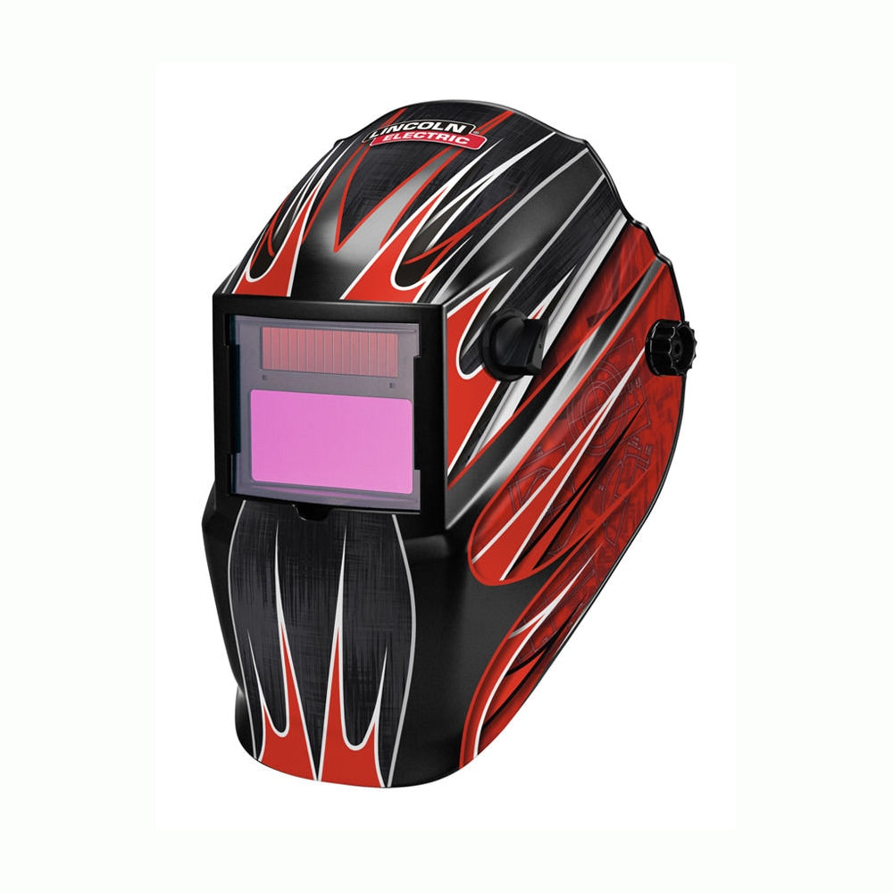 Lincoln Electric Auto Darkening Variable Shade Red Welding Helmet K3063-1