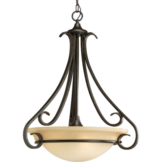 Progress Lighting Torino 3 -Light Bronze Transitional For Use in Bedrooms, Dining Rooms, Foyers, Kitchens, Living Rooms Chandelier 559545