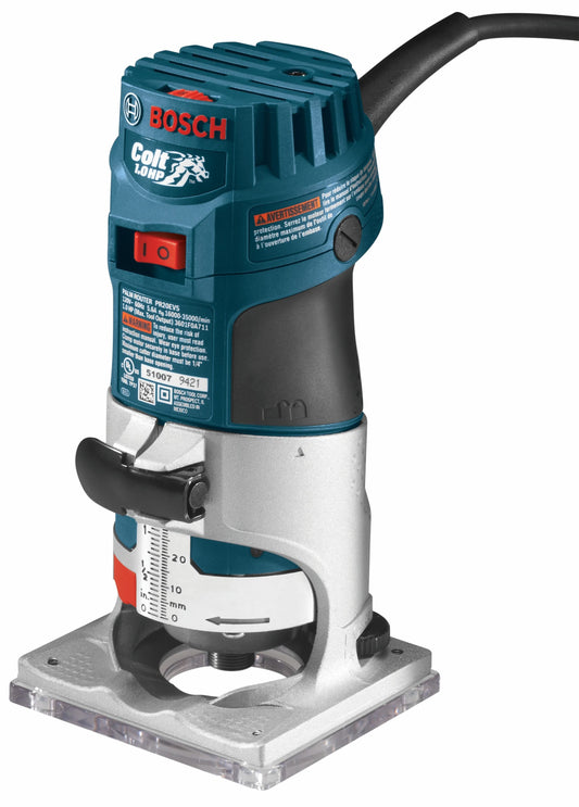 Bosch 1/4-in 5.6-Amp 1-HP Variable Speed Fixed Corded Router PR20EVS