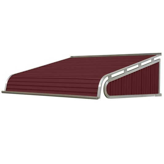 NuImage Awnings 1500 40-Inches Wide x 30-Inches Projection x 13-Inches Height Metal Burgundy Solid Fixed Door Awning