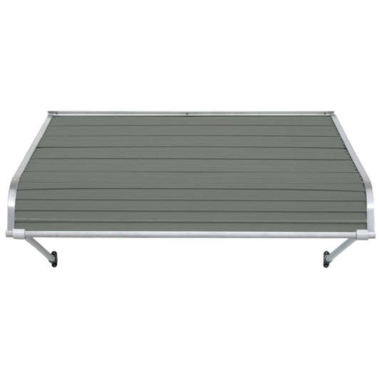 NuImage Awnings 1100 66-Inches Wide x 36-Inches Projection x 15-Inches Height Metal Graystone Solid Fixed Door Awning