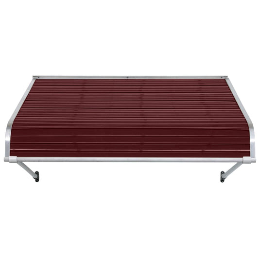 NuImage Awnings 1100 60-Inches Wide x 54-Inches Projection x 20-Inches Height Metal Burgundy Solid Fixed Door Awning