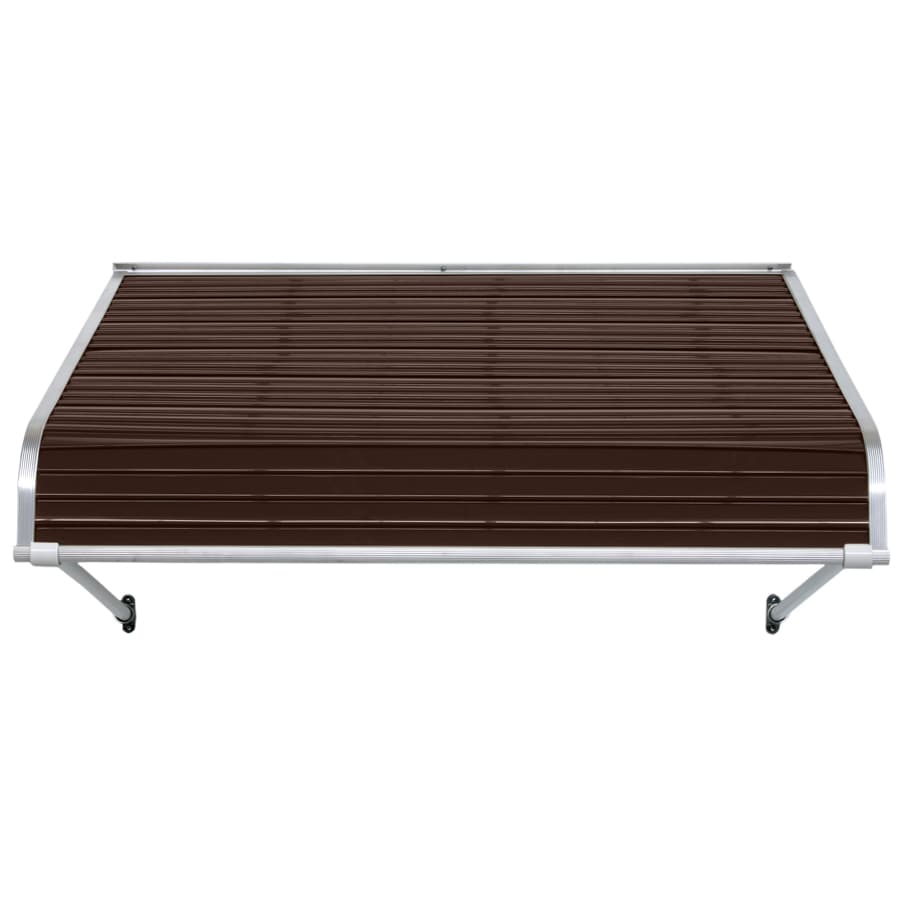 NuImage Awnings 1100 48-Inches Wide x 54-Inches Projection x 20-Inches Height Metal Brown Solid Fixed Door Awning