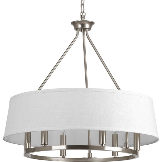 Progress Lighting Cherish 6 -Light Brushed Gray Modern/contemporary For Use in Bedrooms, Dining Rooms, Foyers, Kitchens, Living Rooms Chandelier 797743