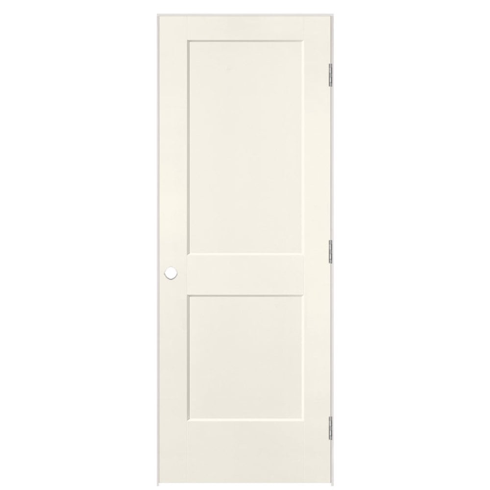 Masonite 24-in x 80-in Moonglow Hollow core 2-panel Left hand Smooth Prefinished Molded composite Flat Jamb Single Prehung Interior Door with