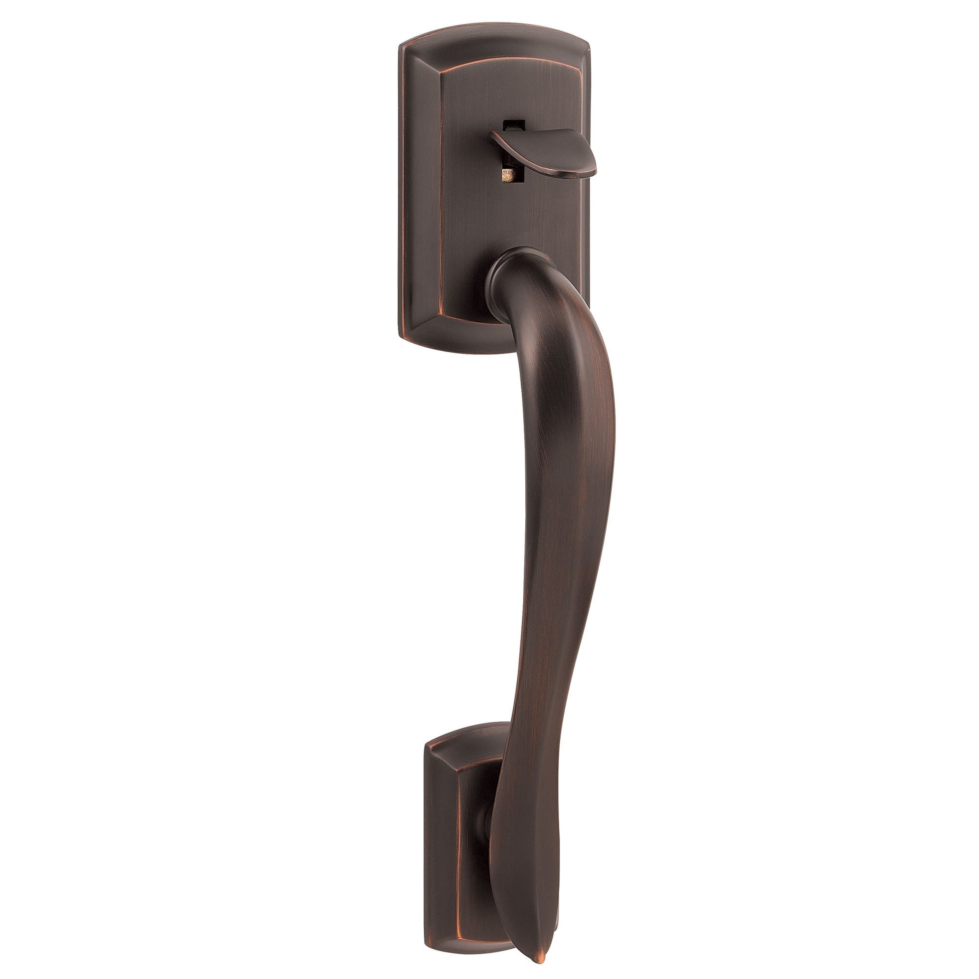 Kwikset Signature Series Avalon Venetian Bronze Entry Door Handleset with Tustin Lever 815AVHXTNL 11P CP