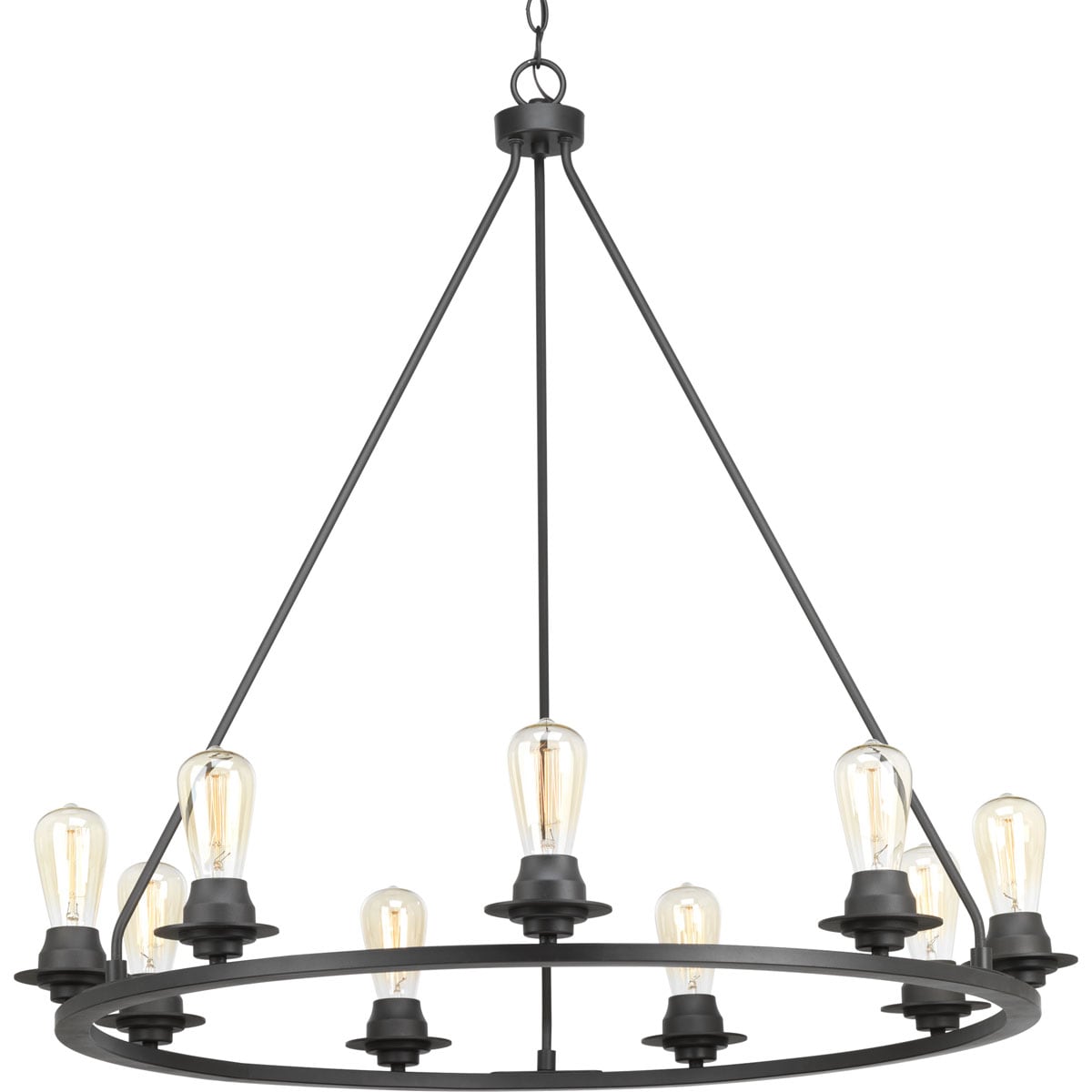 Progress Lighting Debut 9 -Light Gray Farmhouse For Use in Bedrooms, Dining Rooms, Foyers, Kitchens, Living Rooms Chandelier 704530