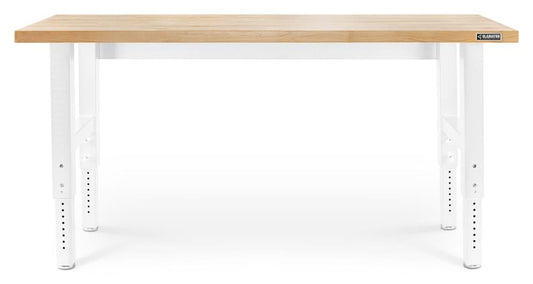 Gladiator 74-in L x 41-in H Hammered White Wood Adjustable Height Portable Work Bench GAWB06HWGW