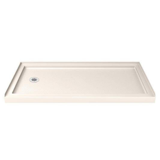 DreamLine SlimLine 36-in W x 60-in L Left Biscuit Single Threshold Rectangle Shower Pan Base with 2.75-in H Threshold