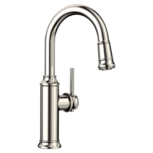BLANCO Empressa Polished Nickel Single Handle Deck-mount Bar and Prep Kitchen Faucet