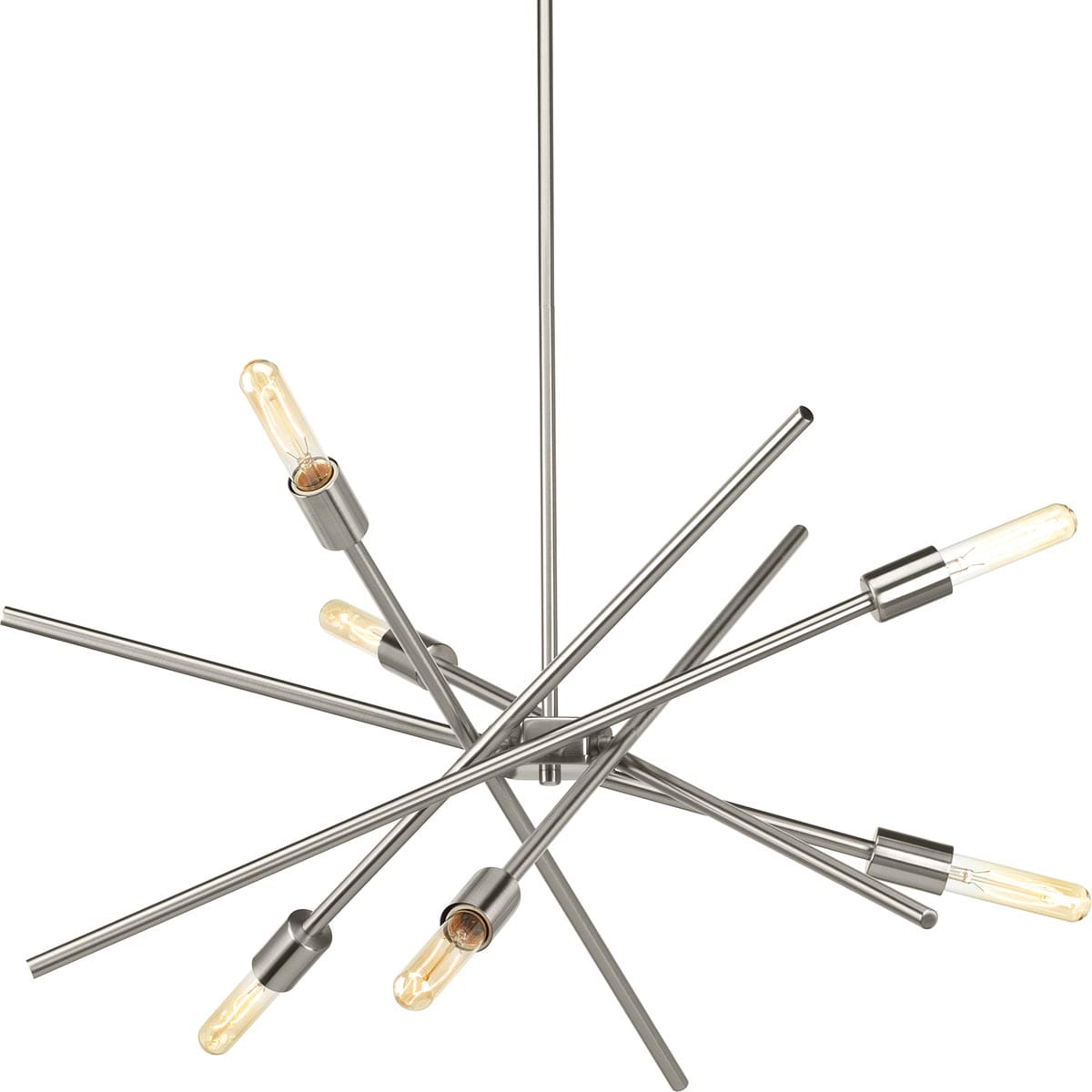 Progress Lighting Astra 6-Light Brushed Nickel Modern/Contemporary Led, Dry rated Chandelier 3620845