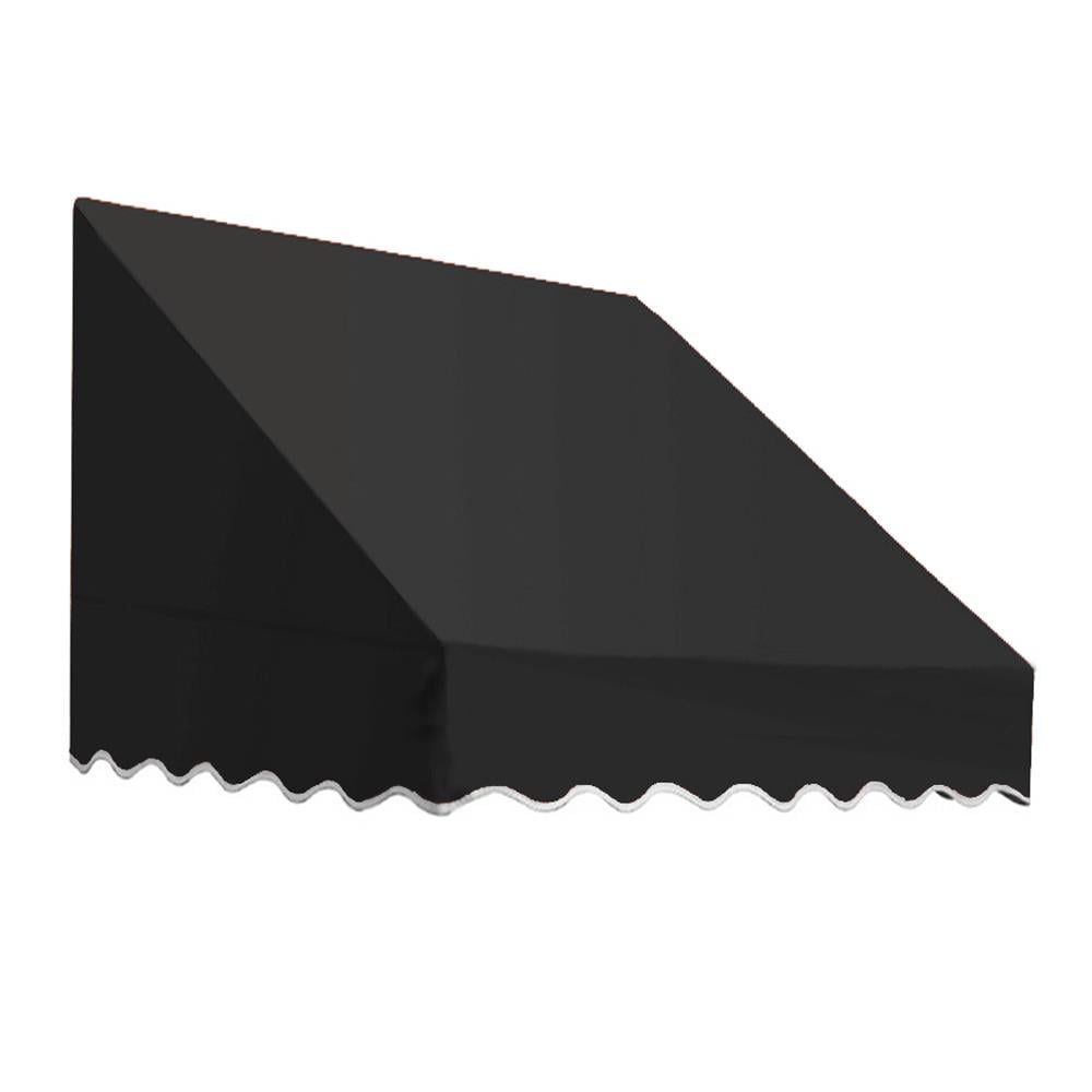 Awntech San Francisco 64.5-in Wide x 36-in Projection x 24-in Height Fabric Black Solid Fixed Window/Door Awning