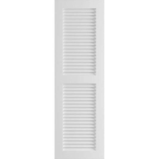 Ekena Millwork 15-in W x 54-in H Unfinished Paintable/Stainable Louvered Exterior Shutters ( 2 -Pack )