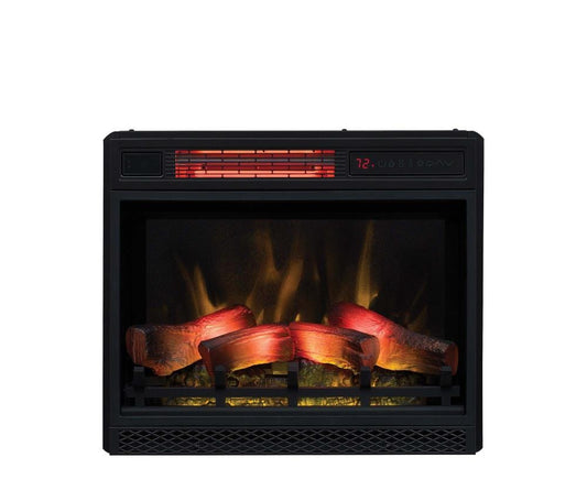 ClassicFlame 23.6-in W Black Infrared Quartz Electric Fireplace 23II042FGL