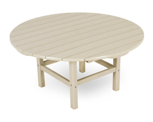 POLYWOOD Tables Round Outdoor Coffee Table 37-in W x 37-in L