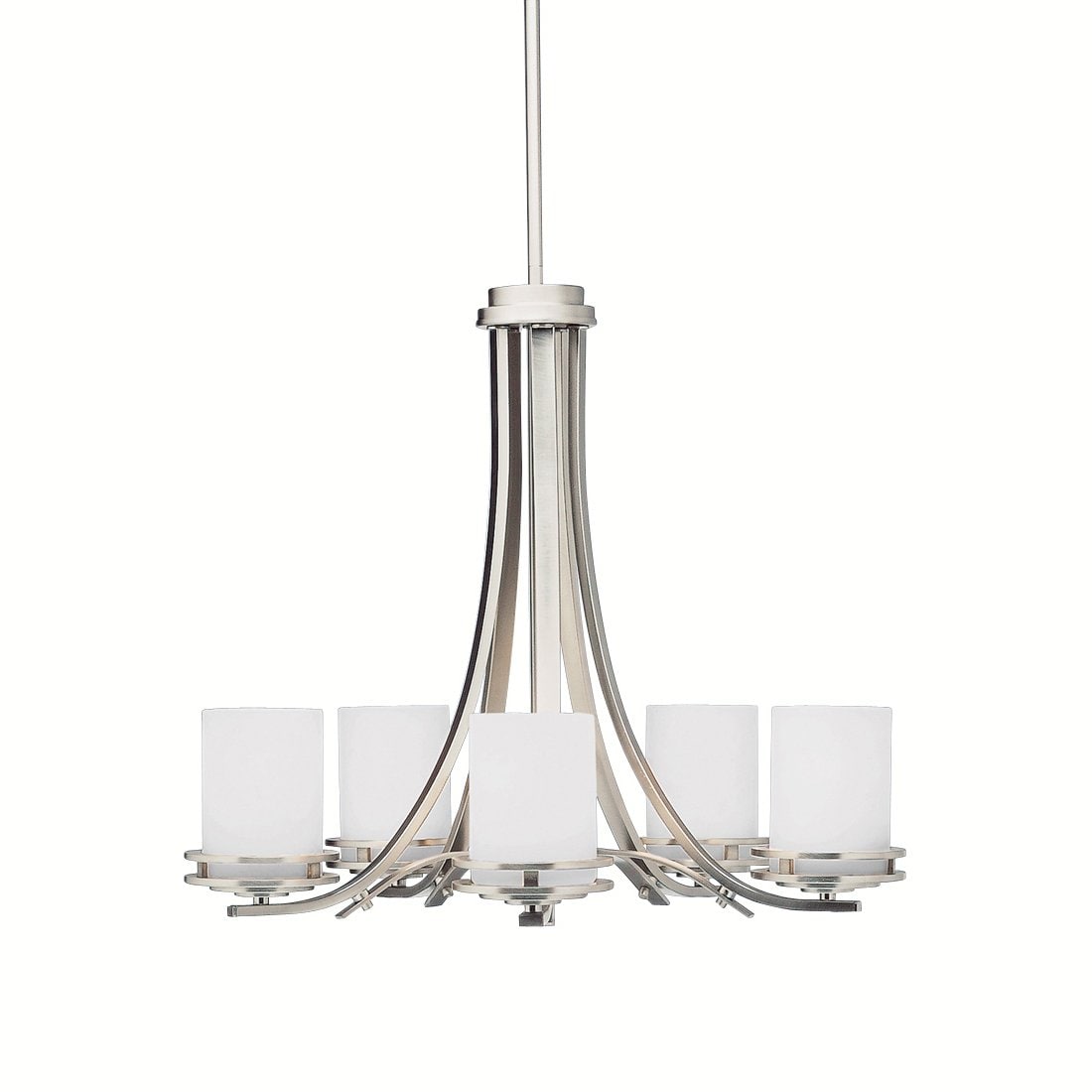 Kichler Hendrik 5 -Light Brushed Nickel Transitional For Use in Dining Rooms, Foyers, Kitchens, Living Rooms Chandelier 1252557
