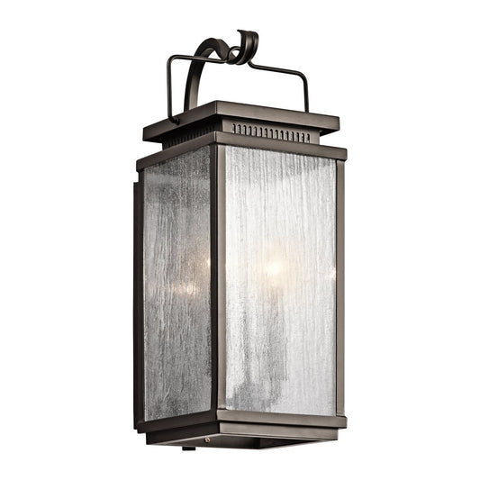 Kichler Manningham 2 -Light 18.75-in H Antique Bronze Hardwired Outdoor Wall Light 1253637