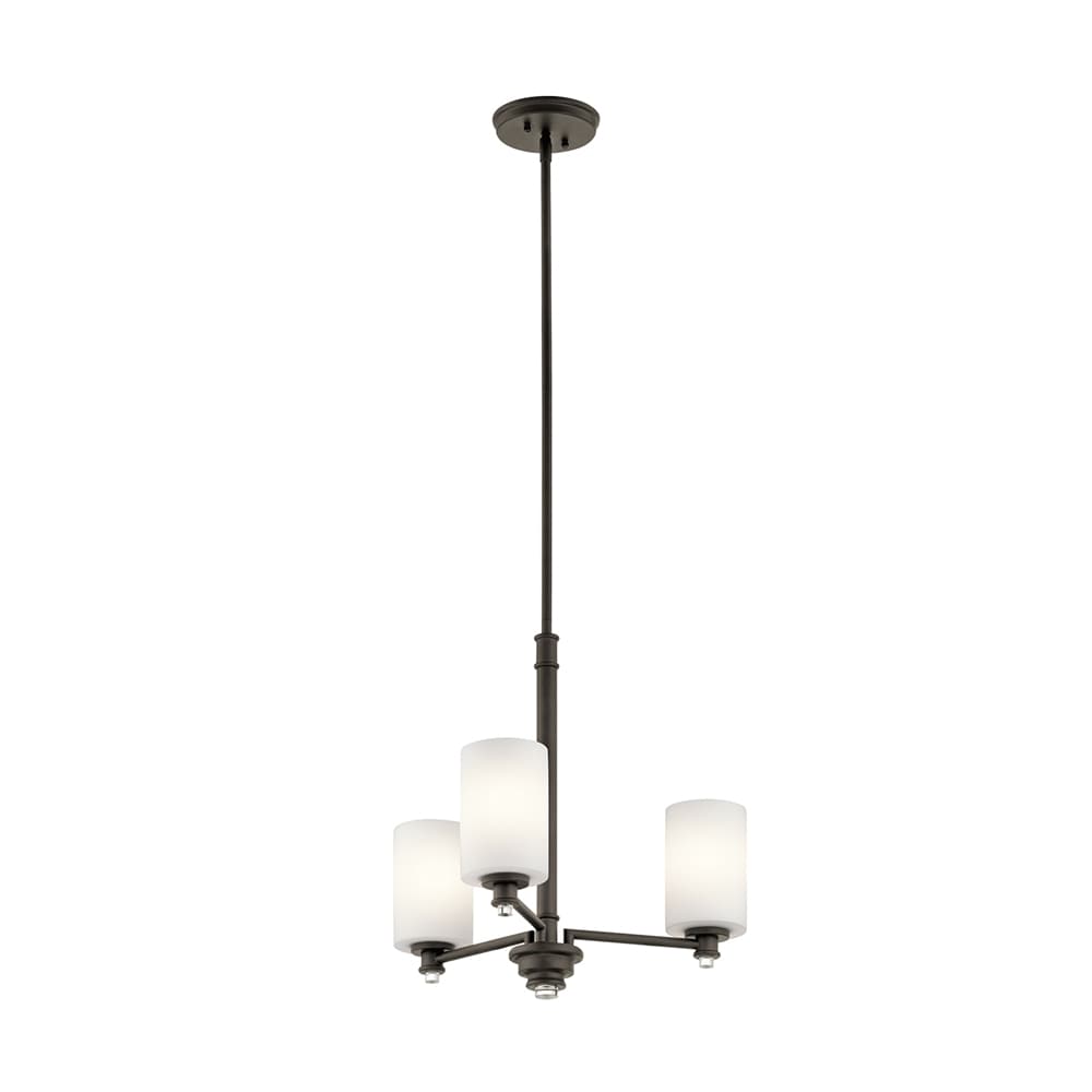 Kichler Joelson 3 -Light Bronze Transitional For Use in Dining Rooms, Foyers, Kitchens, Living Rooms Chandelier 1252761
