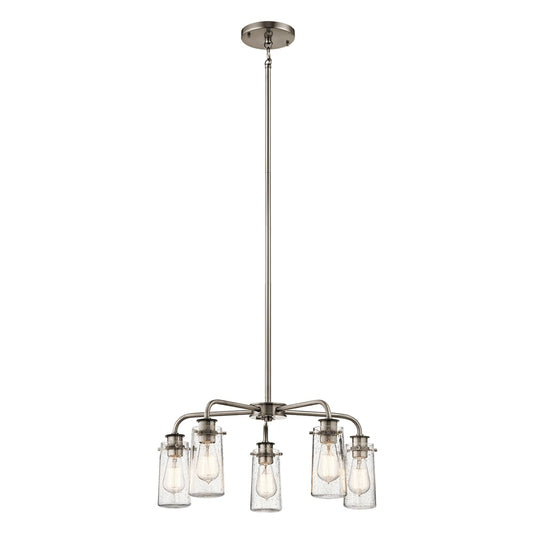 Kichler Braelyn 5 -Light Pewter Modern/contemporary For Use in Bedrooms, Dining Rooms, Foyers, Kitchens, Living Rooms Chandelier 1252773