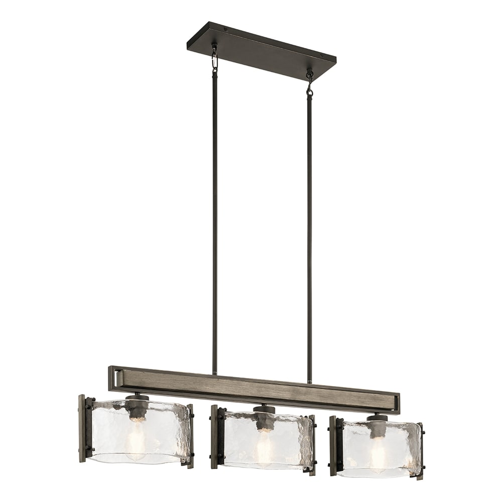 Kichler Aberdeen 3 -Light Bronze Farmhouse For Use in Bedrooms, Dining Rooms, Foyers, Kitchens, Living Rooms Chandelier 1252844