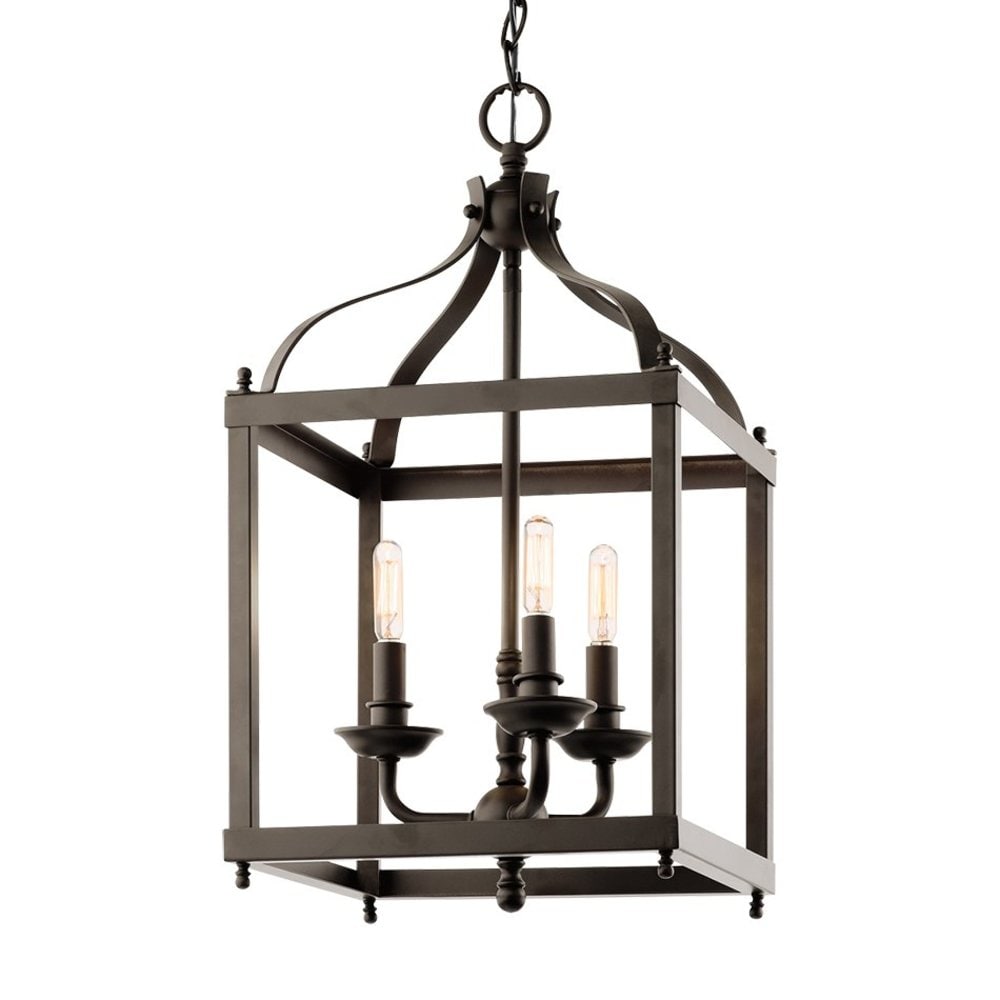 Kichler Larkin 3 -Light Olde bronze Transitional Geometric Medium Hanging Pendant light 1253179