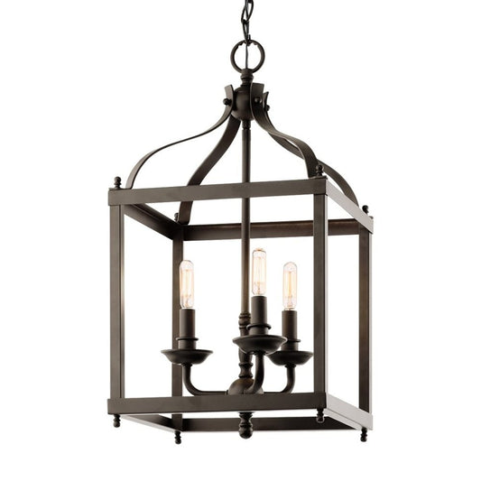 Kichler Larkin 3 -Light Olde bronze Transitional Geometric Medium Hanging Pendant light 1253179