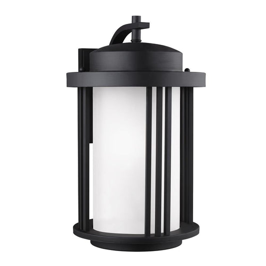 Generation Lighting Crowell 1 -Light 19.56-in H Black Hardwired Dark Sky Outdoor Wall Light