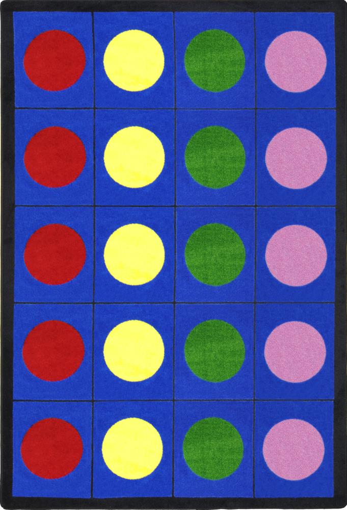 Joy Carpets Kid Essentials 8 x 11 (ft) Multi-color Rectangular Indoor Pet Friendly Area rug