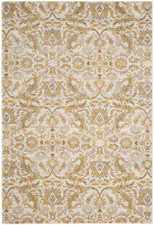 Safavieh Evoke Mac 7 x 9 (ft) Loomed Synthetic Ivory/Gold Rectangular Indoor Floral/Botanical Oriental Spot Clean Only Area rug
