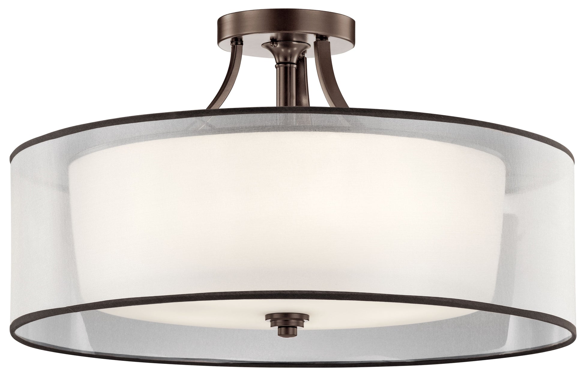 Kichler Lacey 5 -Light 28-in Bronze Semi Flush Mount Light 1331736