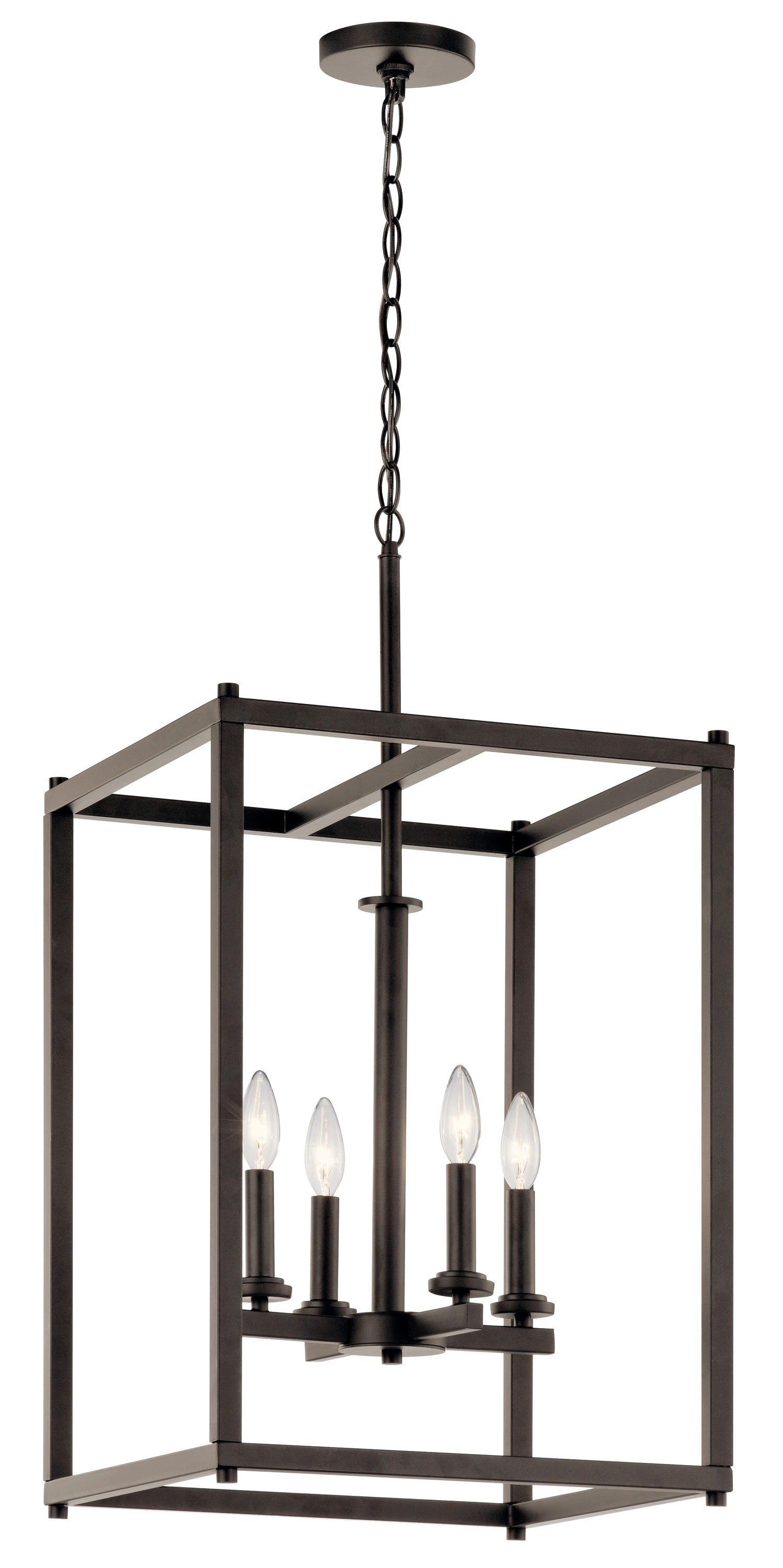 Kichler Crosby 4 -Light Olde Bronze Modern/contemporary Square Large Hanging Pendant light 1331820