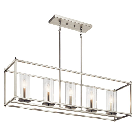Kichler Crosby 5 -Light Brushed Nickel Modern/contemporary For Use in Bedrooms, Dining Rooms, Foyers, Kitchens, Living Rooms Chandelier 1331793