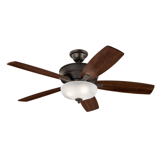 Kichler Monarch II Select 52-in Olde Bronze with Walnut/Cherry Blades Ceiling Fan With Light ( 5 -Blade ) 1336969